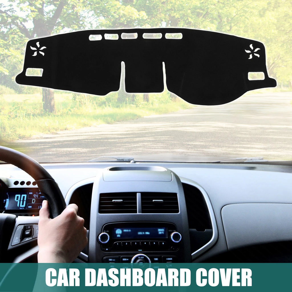 Dashboard Cover Black Polyester Non-Slip Mat for Toyota RAV4 (2019–2023)