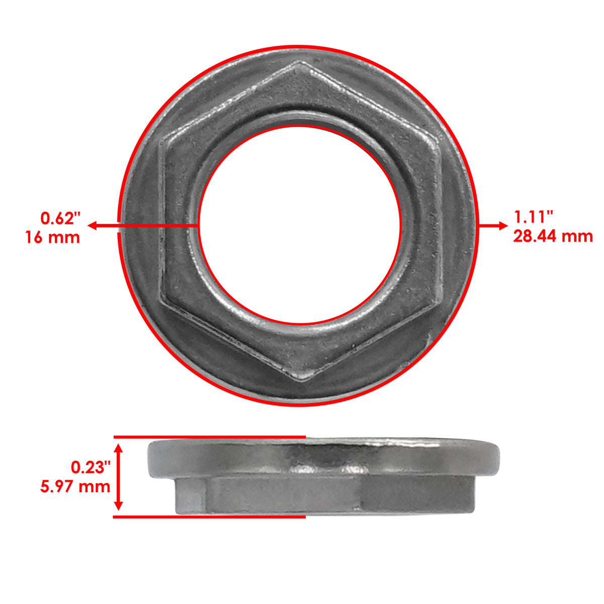Steering Bushing Front Wheel Hex Flange Replacement for MTD Cub Cadet (2005–2012)