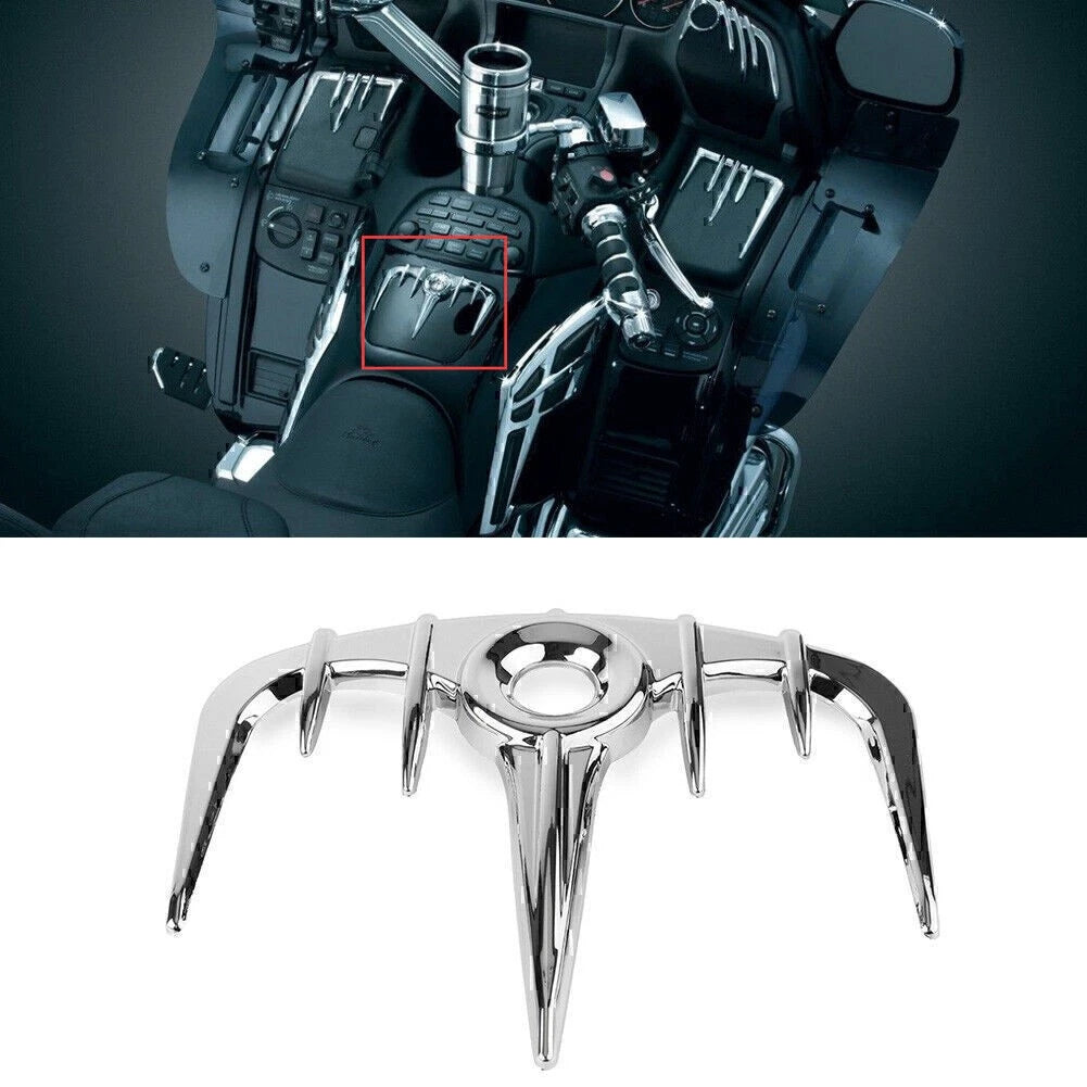 1x Chrome Motorcycle Front Fairing Tank Trim For Honda Goldwing GL1800 2001-2010
