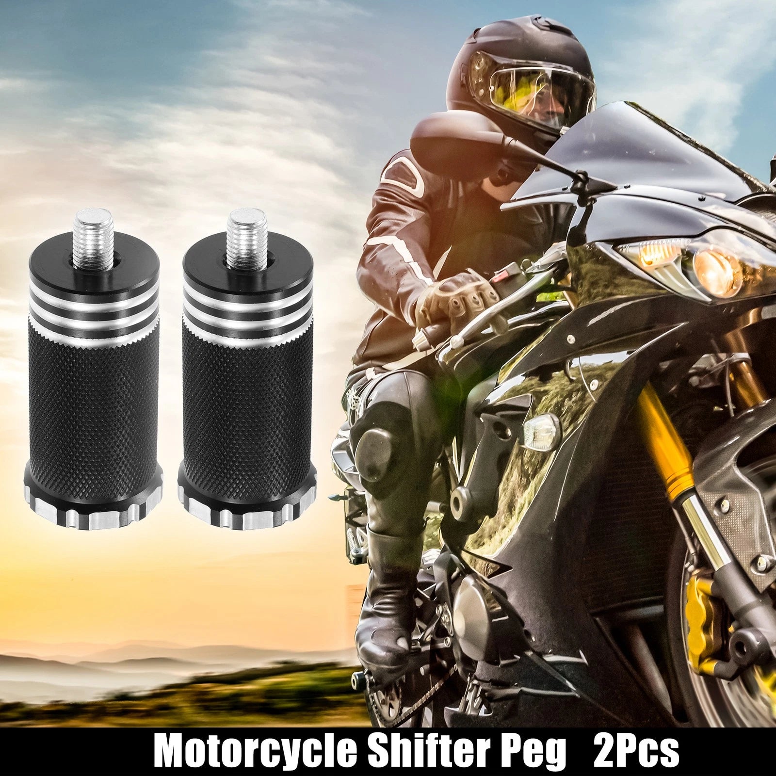 2X Shift Pegs for Harley Davidson Black