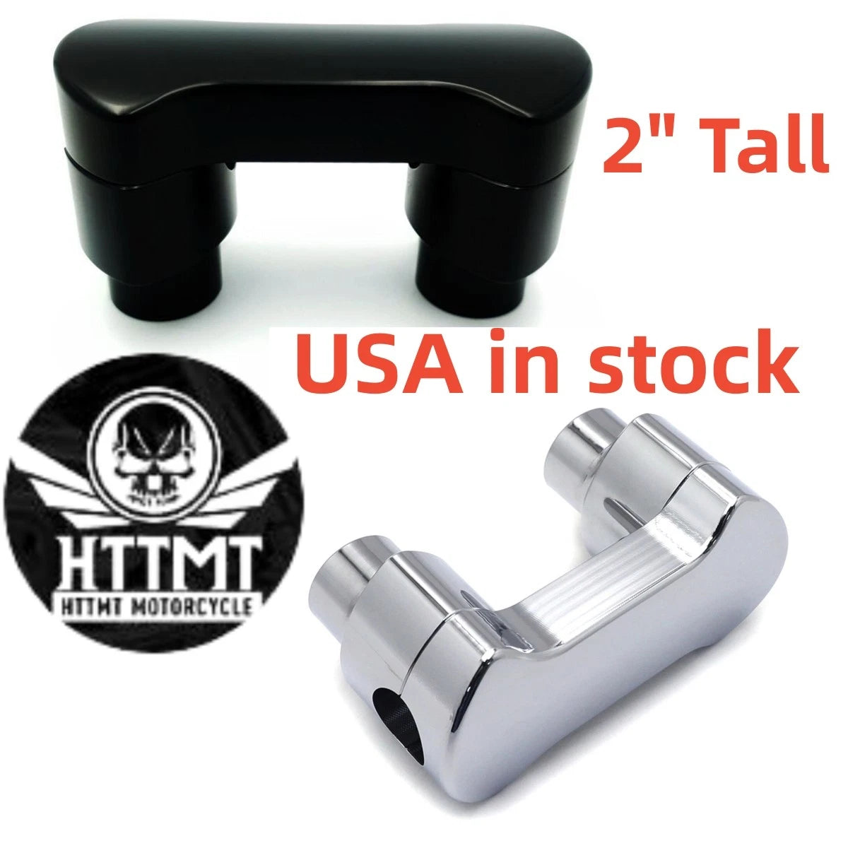 2" Tall Handlebar Riser for Harley Dyna Sportster Fat Boy