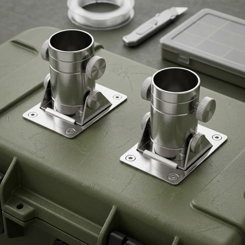 Umbrella Stand Insert Bracket for Fishing Box (Rounded & Right Angle Fit)