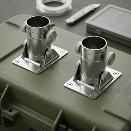 Umbrella Stand Insert Bracket for Fishing Box (Rounded & Right Angle Fit)