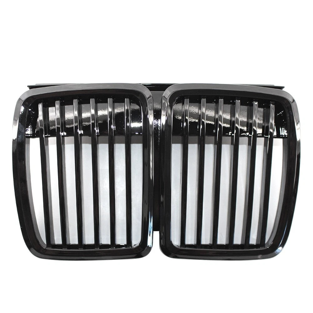 Glossy Black Front Hood Kidney Grille for BMW 3 Series E30 (1982–1994)