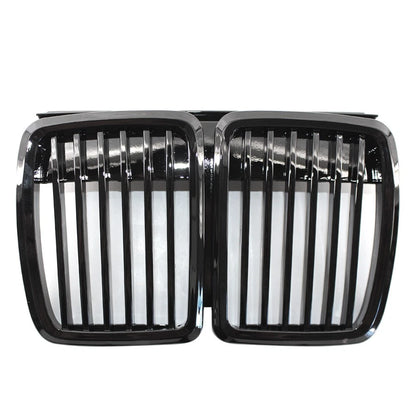 Glossy Black Front Hood Kidney Grille for BMW 3 Series E30 (1982–1994)
