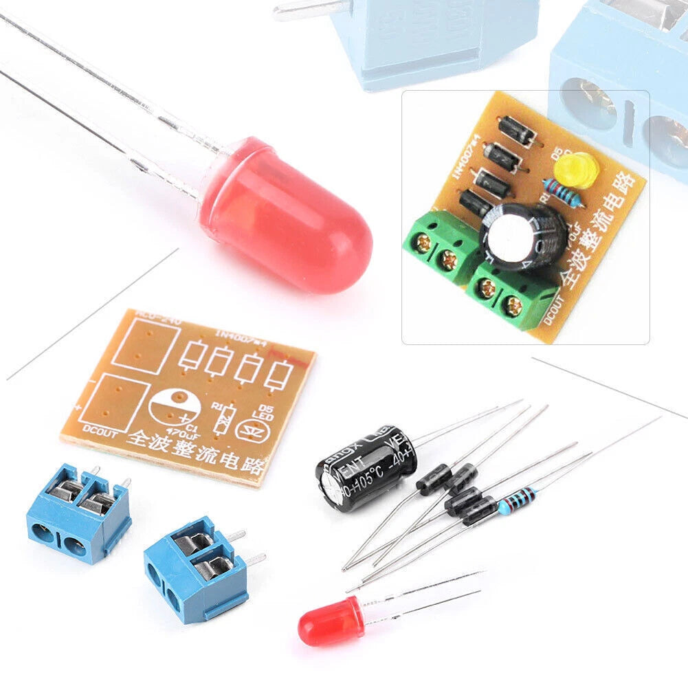 1x IN4007 Bridge Rectifier for AC to DC Converter (Full Wave)