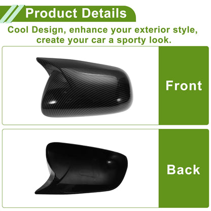 1 Pair Side Mirror Cover Caps for Toyota Corolla Black