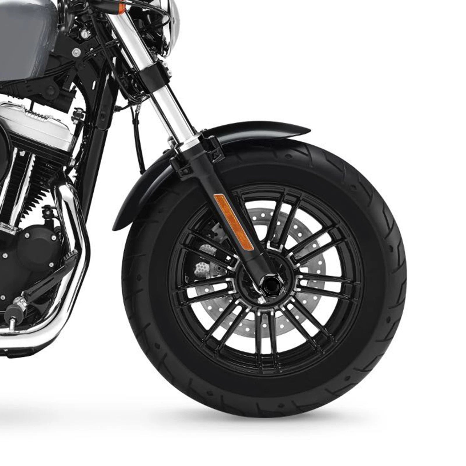 Front Axle Cap Nut Covers for Harley Sportster Dyna (2009–2022)