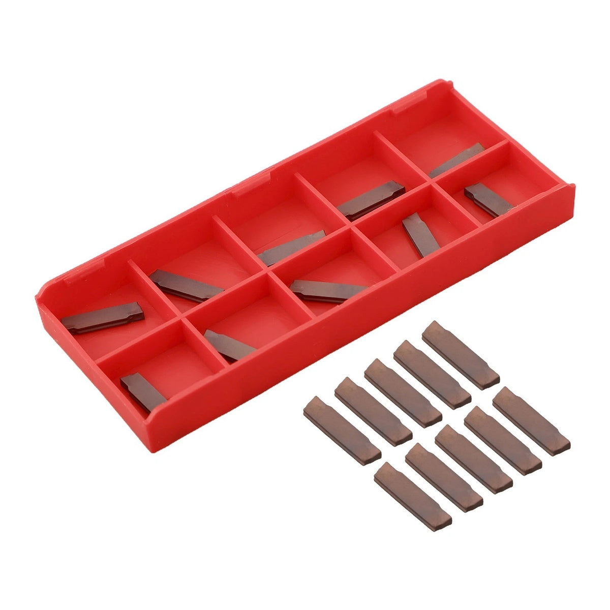 Set of 10 Precision Steel Grooving Carbide Inserts MGMN200G 2mm