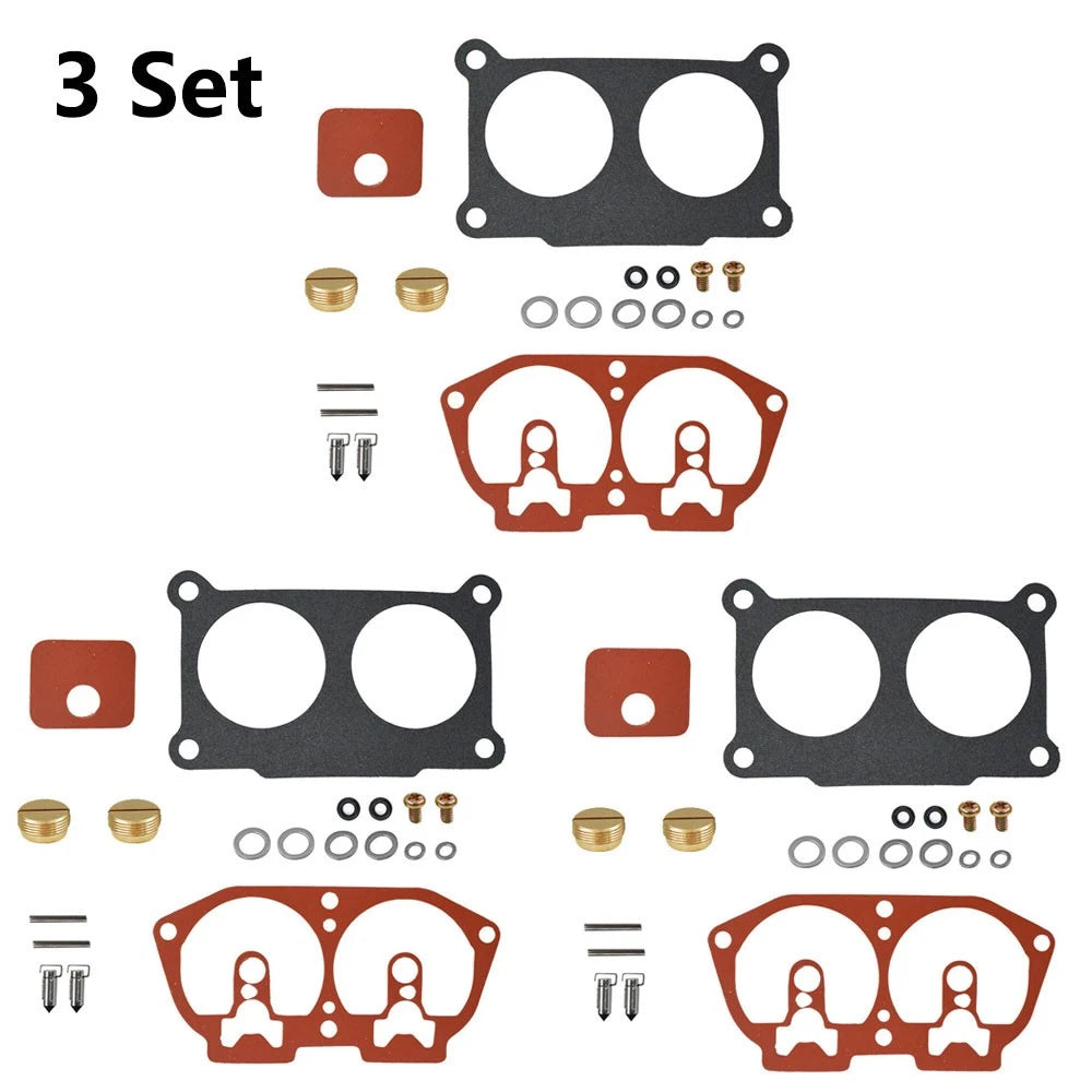 3X Carburetor Kit 6E5-W0093-06-00 for Yamaha Outboard V-4 (Year Range)