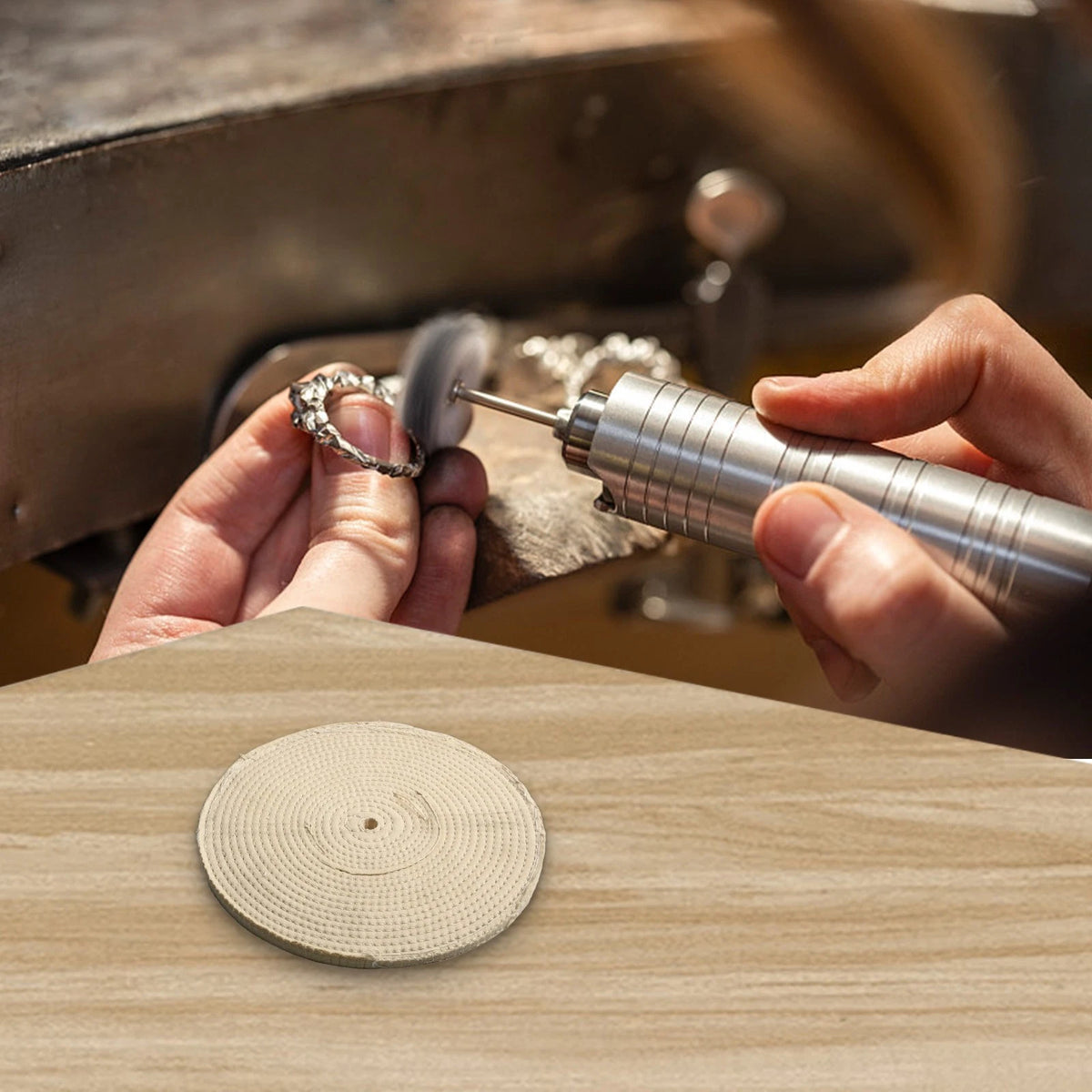 Buff Pad Buffing Wheel 250mm Spiral 50 Layers for Jewelry