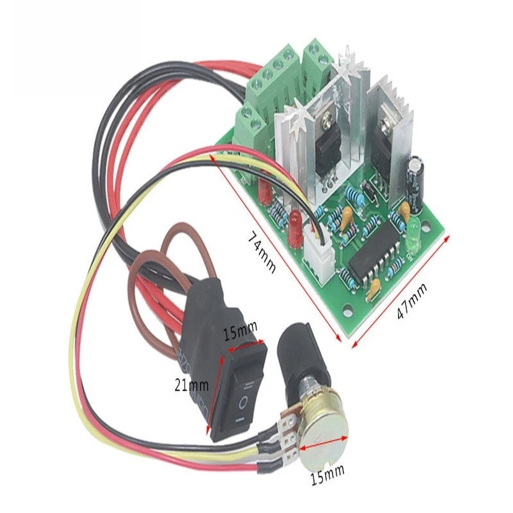 PWM Motor Speed Controller 120W with External Potentiometer (10V-30V)