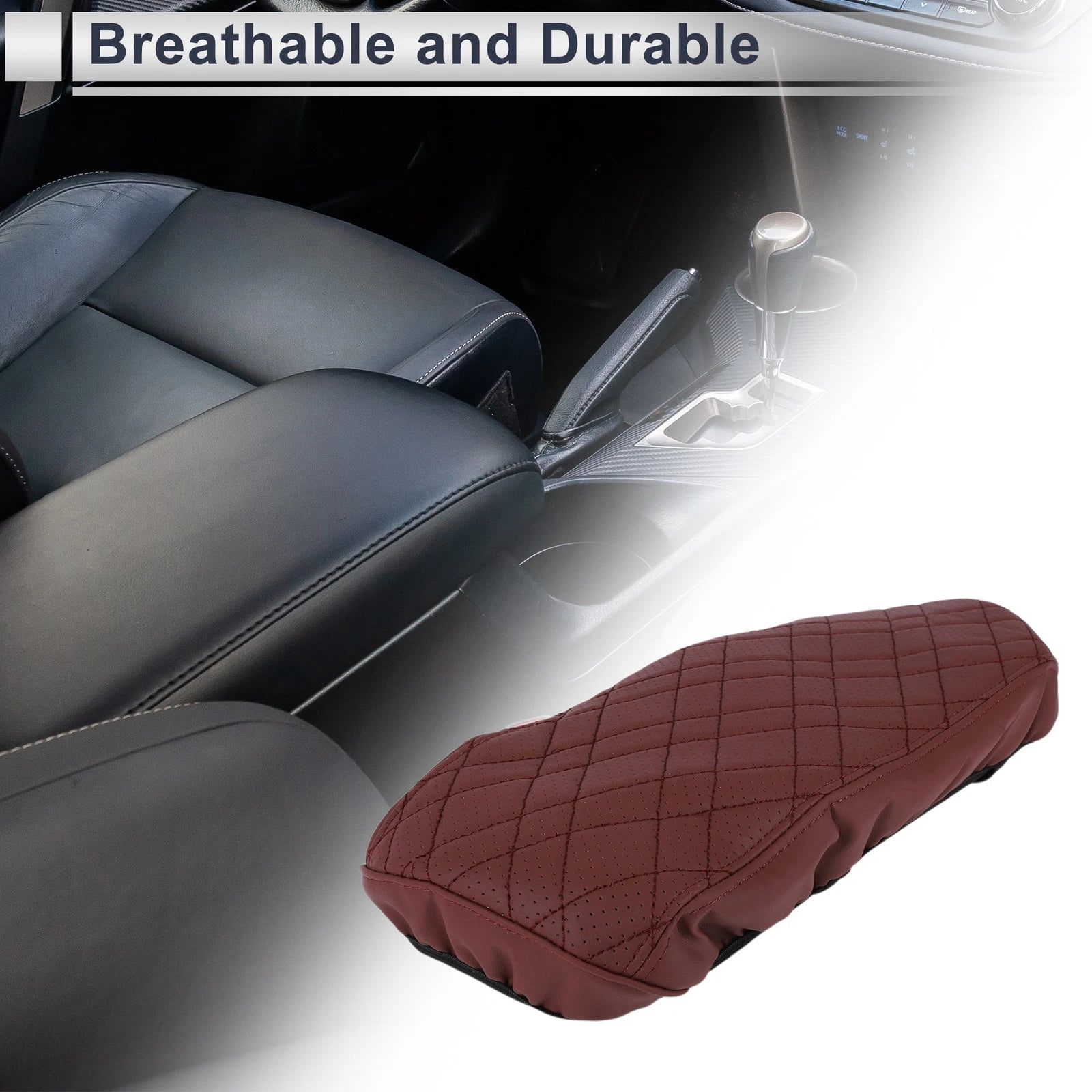 Car Center Console Cover for BMW i3 (2022–2024) Wine Red 1 Pc