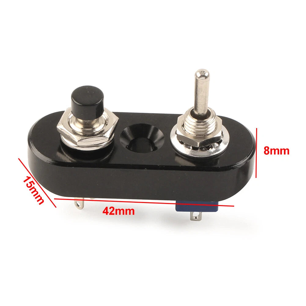 Mini Dual Toggle Switch Push Button for Motorcycle Handlebar (7/8")