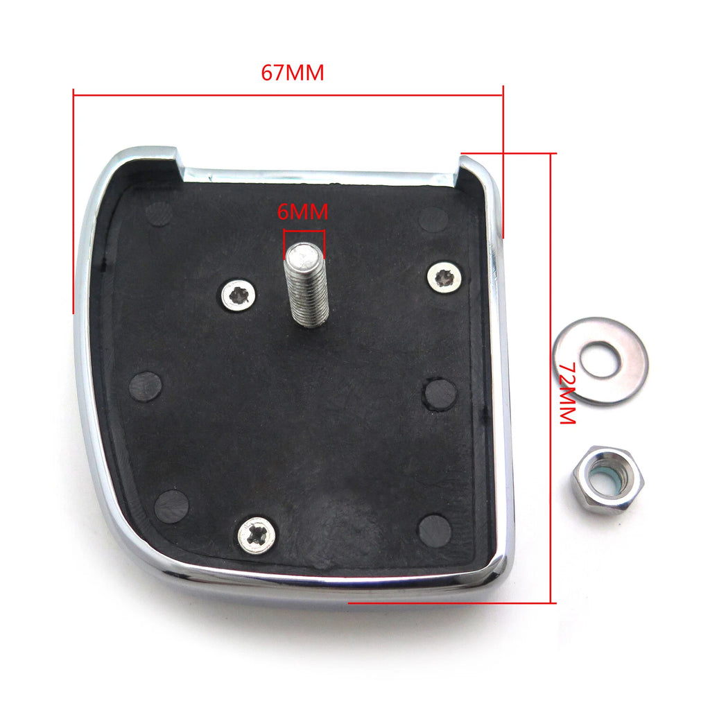 Chrome Airflow Brake Pedal Pad for Harley Dyna Wide Glide (2012–2017)