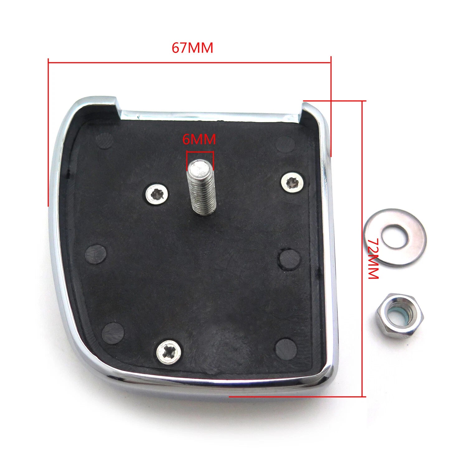 Chrome Airflow Brake Pedal Pad for Harley Dyna Wide Glide (2012–2017)
