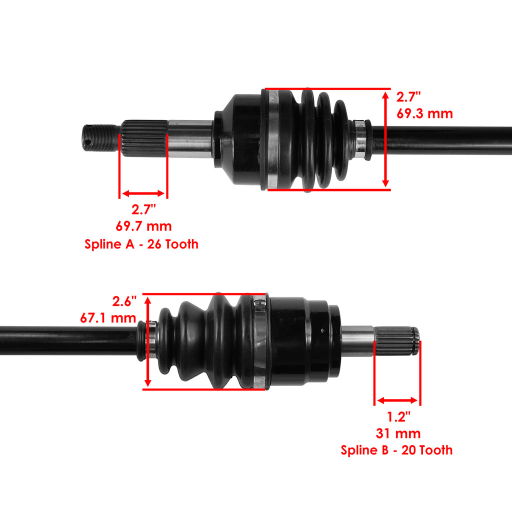 Front Left CV Joint Axle Replacement for Honda Foreman 500 TRX500FE1 (2014–2019)