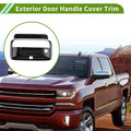 Exterior Door Handle Cover Trim Front for Chevrolet Silverado 2014-2017 Black