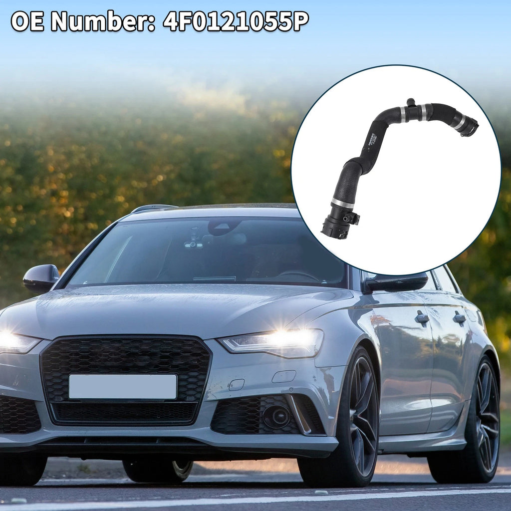Radiator Hose for Audi A6L 2004–2011 Rubber Black Replacement 1 Piece