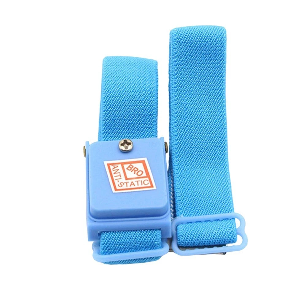 ESD Wrist Strap Adjustable Blue with Discharge Cable for Electronics