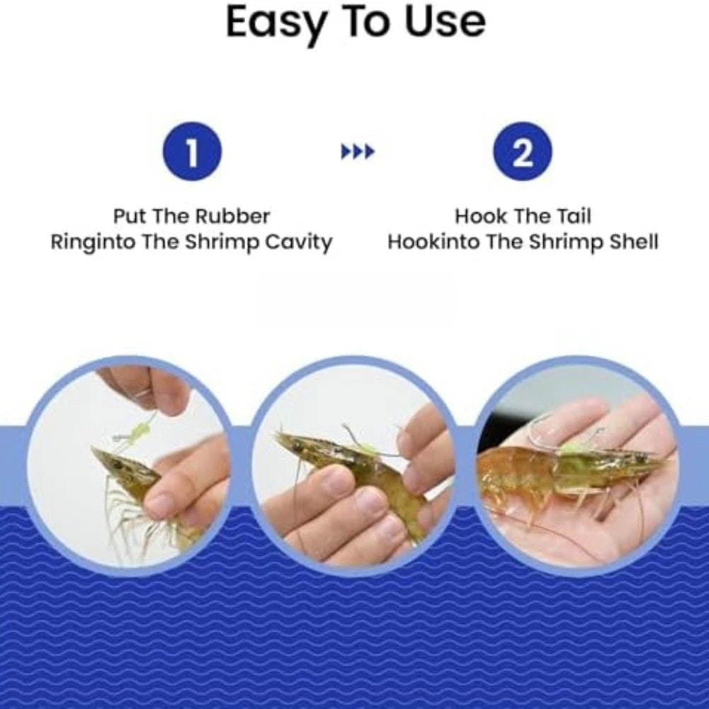 10pcs Offset Barbed Live Shrimp Hooks for Outdoor Use