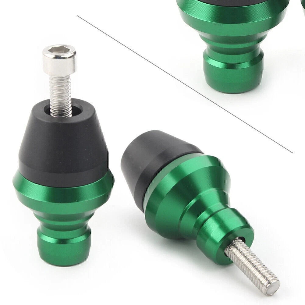 2X Green Tire Valve Stem Dust Covers for Ducati Scrambler (400–1000)
