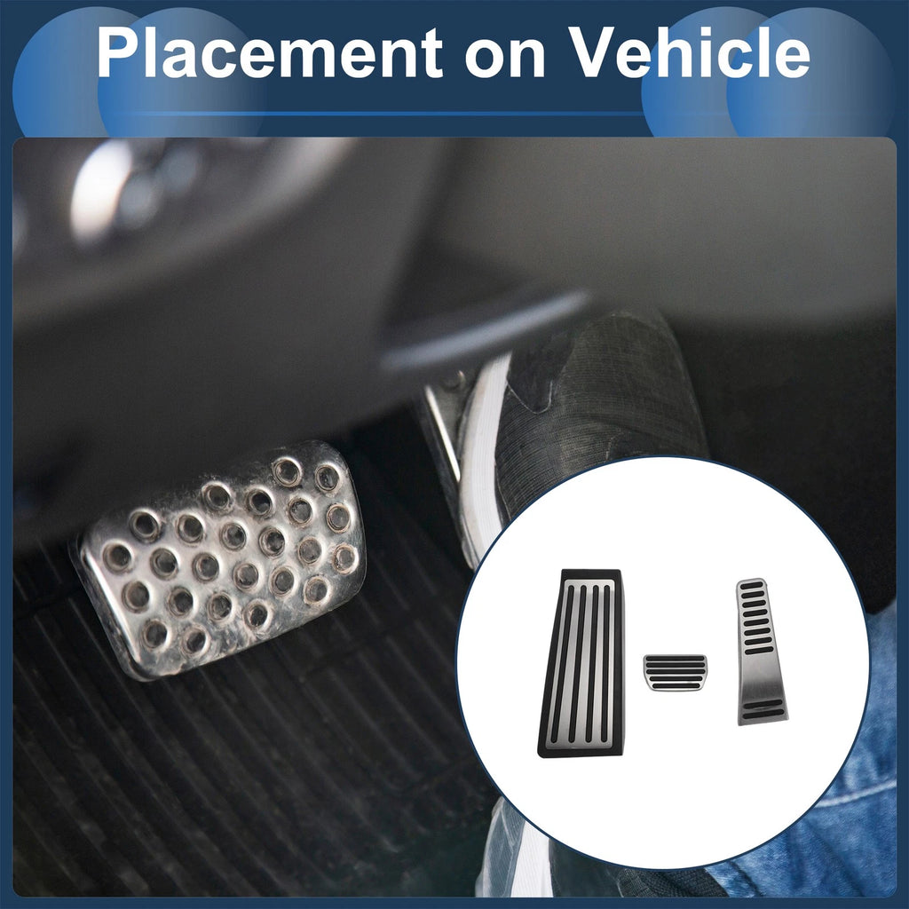 Automatic Foot Accelerator Pedal Covers for Volvo XC90 (2018–2020) Silver Tone