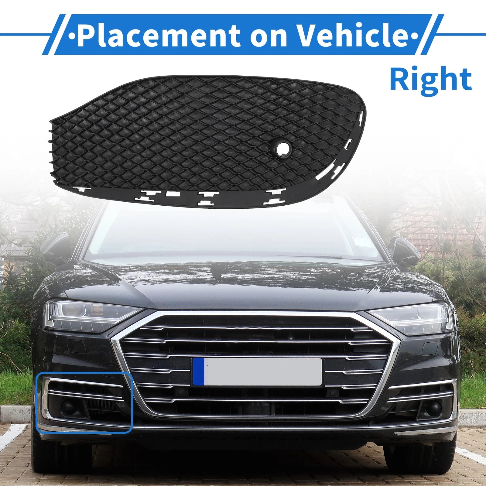 Front Right Fog Light Grill Replacement for Mercedes-Benz E-Class W213 (2016–2020)