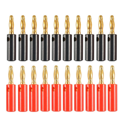 20x 4MM Gold Plated Audio Speaker Cable Wire Screw Banana Plug Connector
