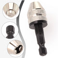 Keyless Chuck Adapter for Quick Drill Bit Changes Hex Shank