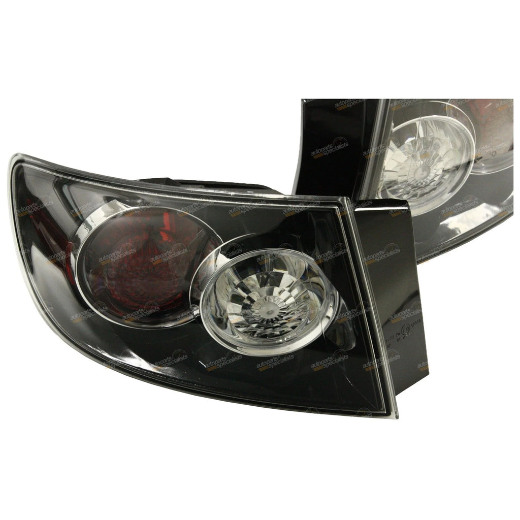 2X Black Tail Lights for Mazda 3 BK (2006–2009) L+R Set