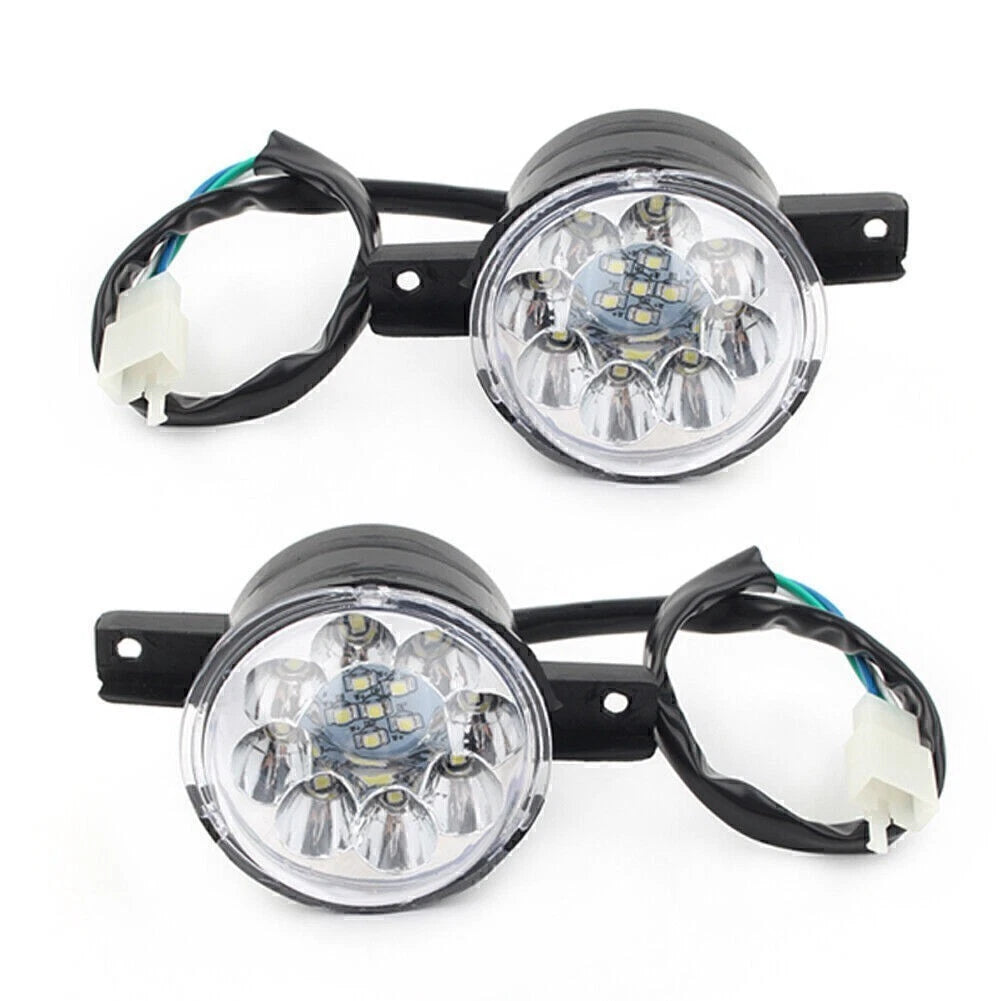 2X LED 3 Wire Headlight for Taotao Coolster ATV Quad (110-125CC)