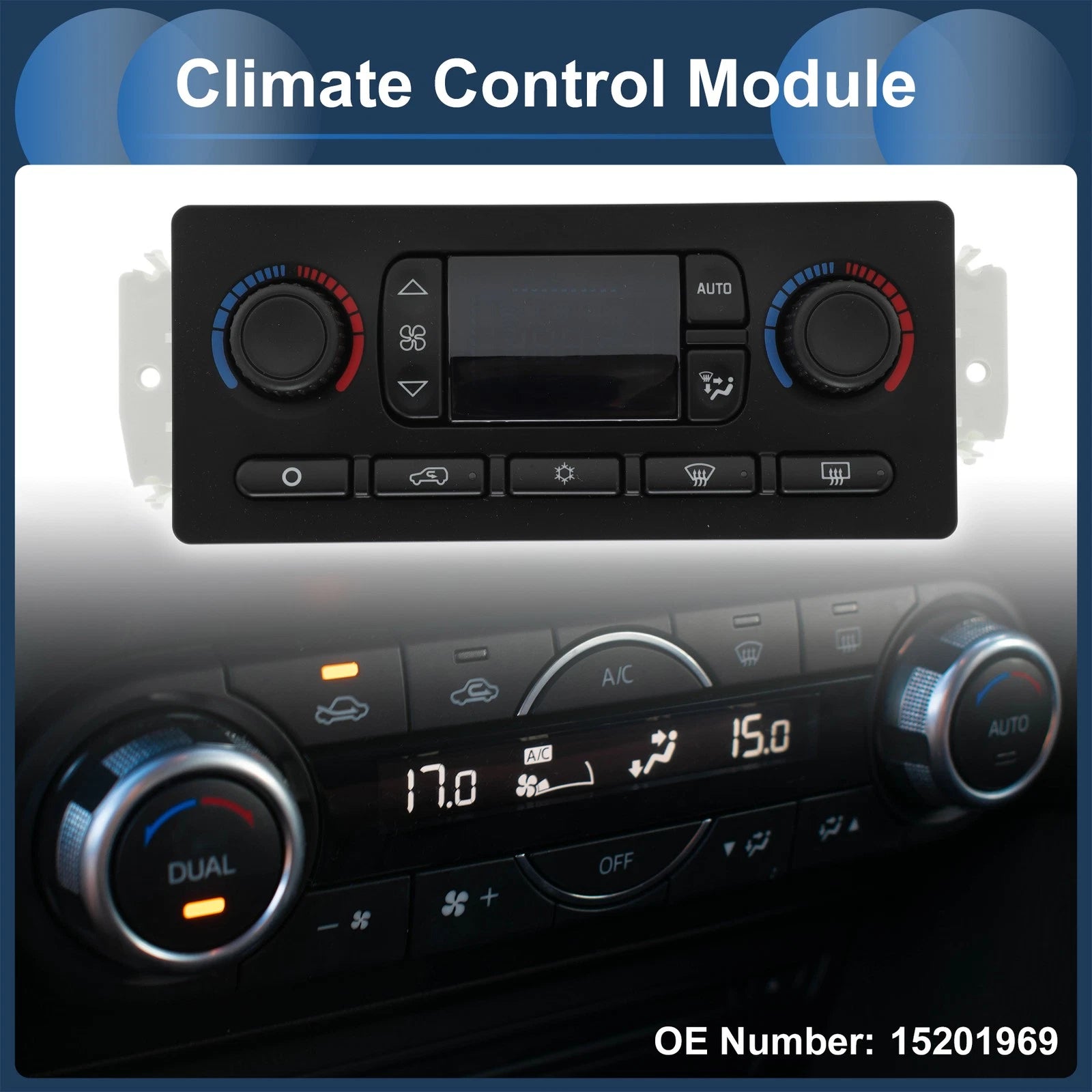 Climate Control Module Replacement for Chevrolet Avalanche 1500 2500 (2003–2006)