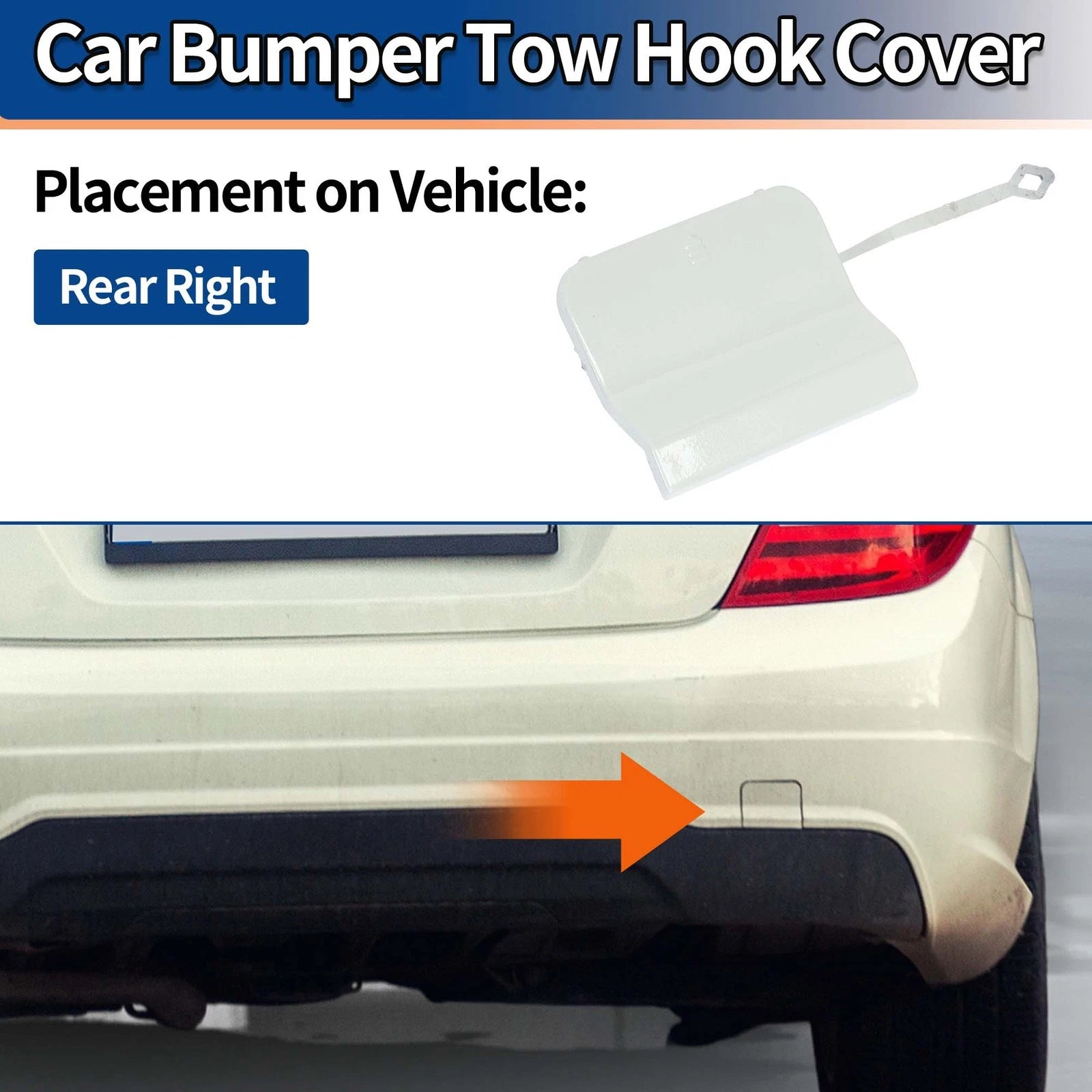 Rear Tow Hook Cover Replacement for Mercedes-Benz C-Class W204 (2012–2015)