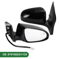 Right Door Mirror Replacement for Toyota Corolla Manual Folding Gloss Black (2002–2016)