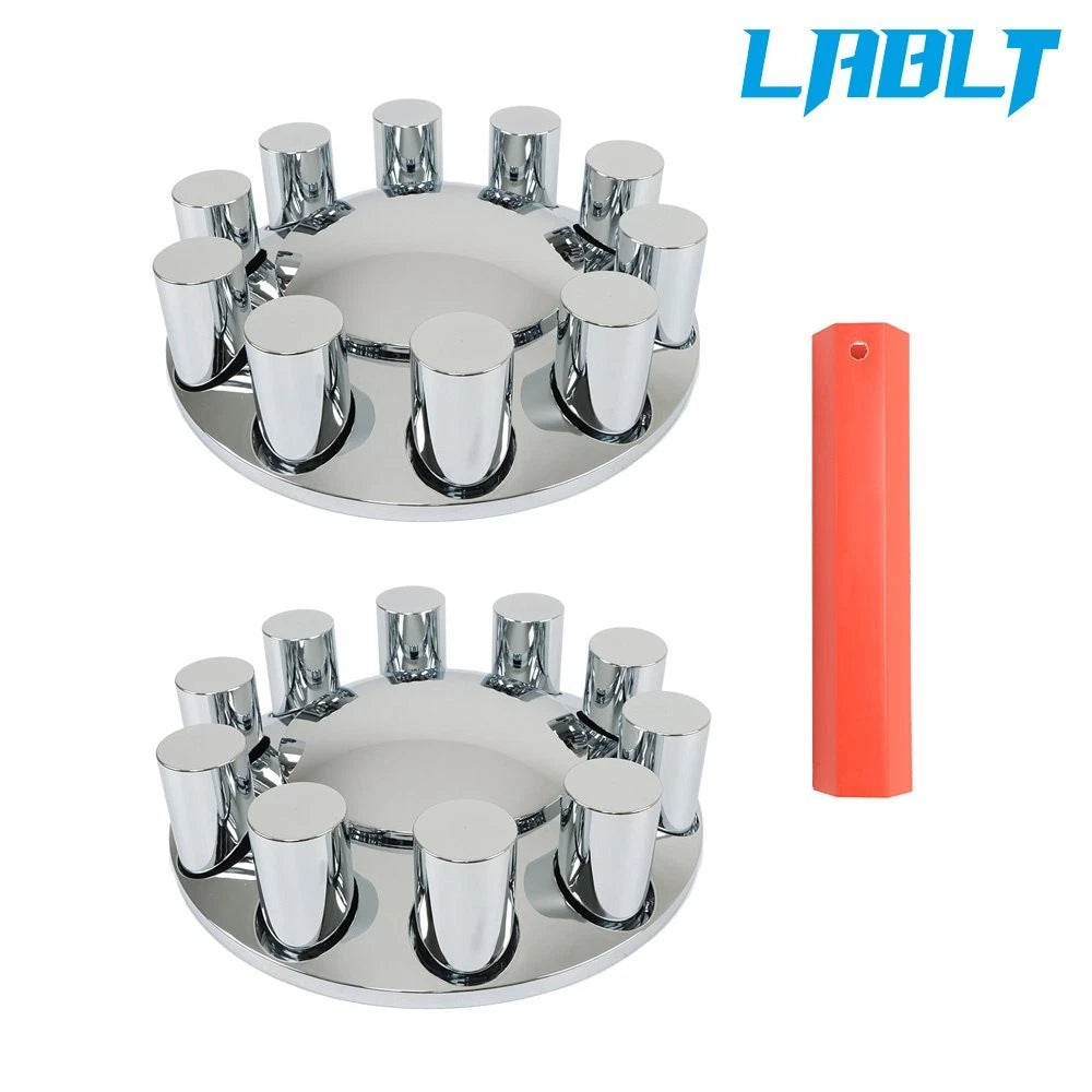Chrome Front Axle Wheel Cover Hub Cap for LABLT Truck (Thread-On)