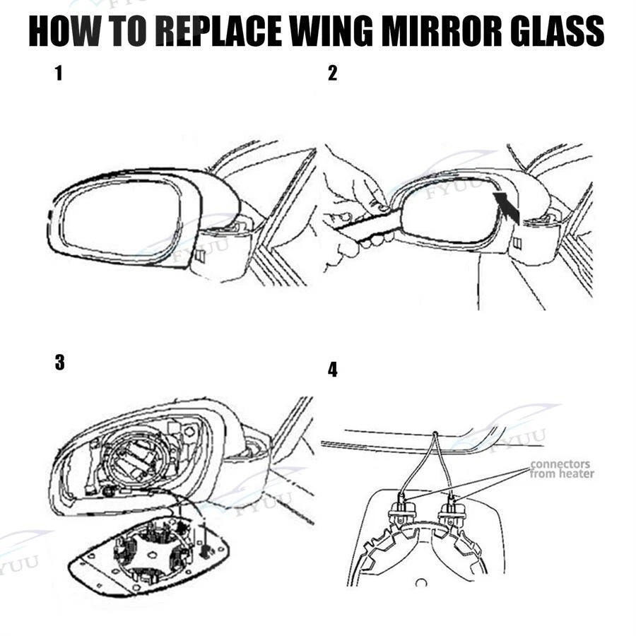 Heated Left Driver Side Mirror Glass for Toyota Hilux (2005–2010) 879610K050