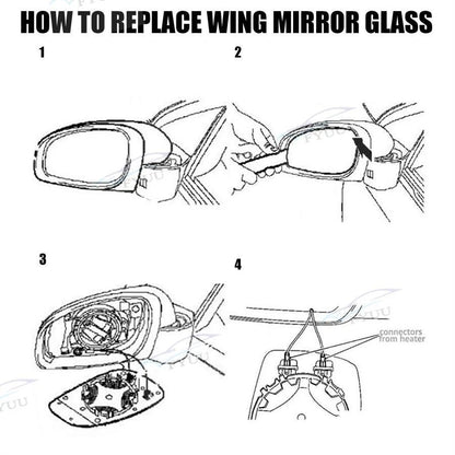 Heated Left Driver Side Mirror Glass for Toyota Hilux (2005–2010) 879610K050