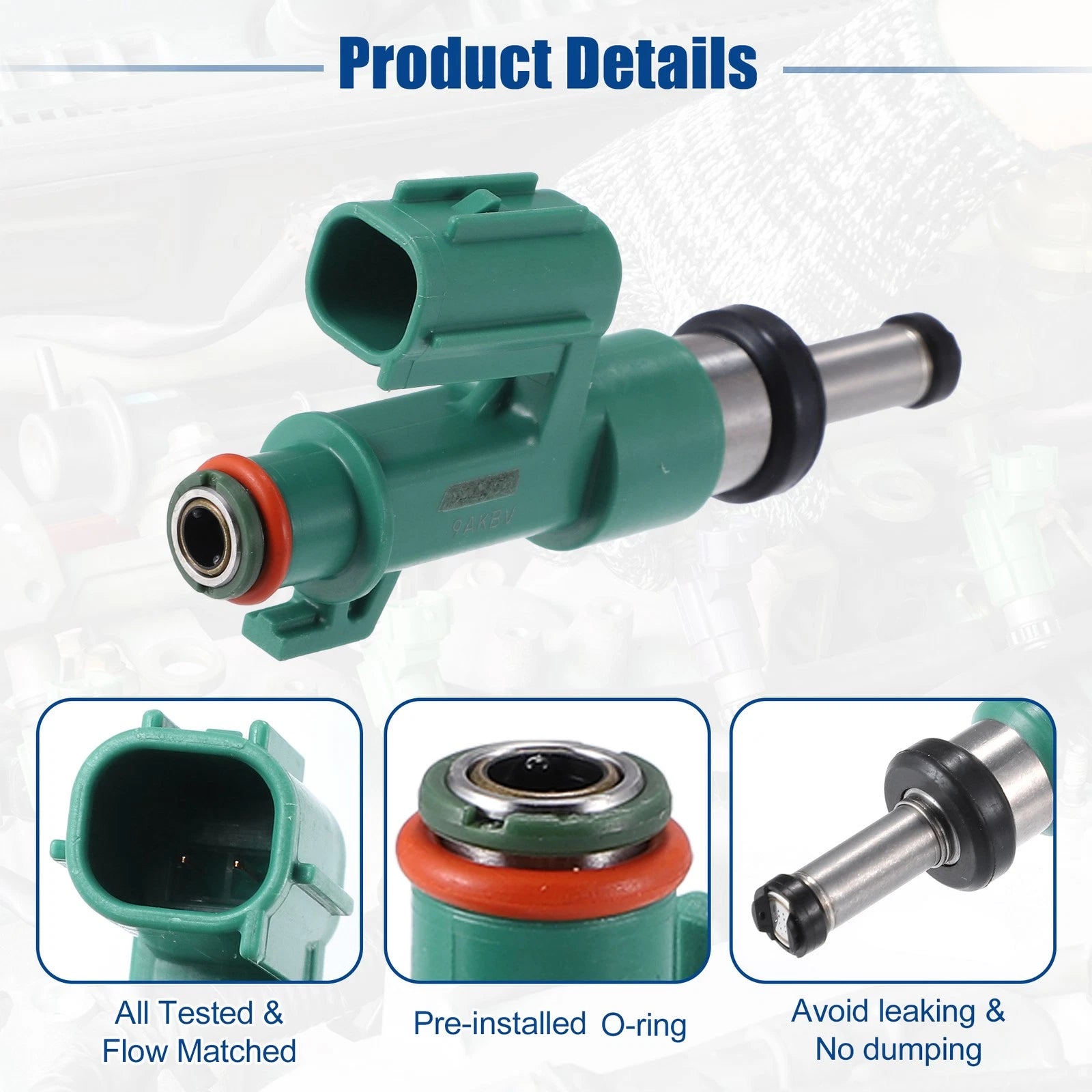 4pcs Fuel Injector Nozzle Replacement for Lexus GS460 4.6L (2009–2011)