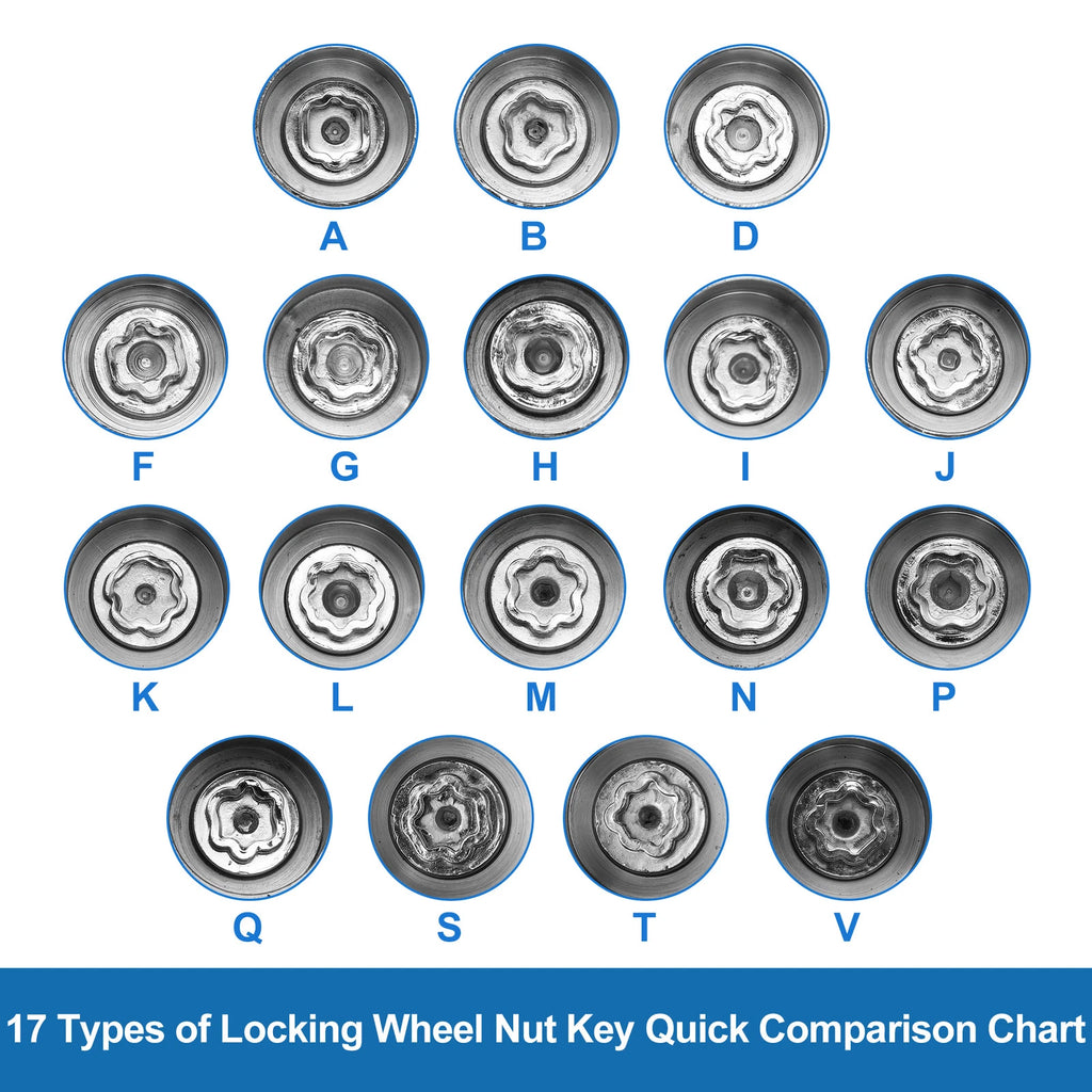 Type A Wheel Lock Lugnut Removal Key Socket for Range Rover