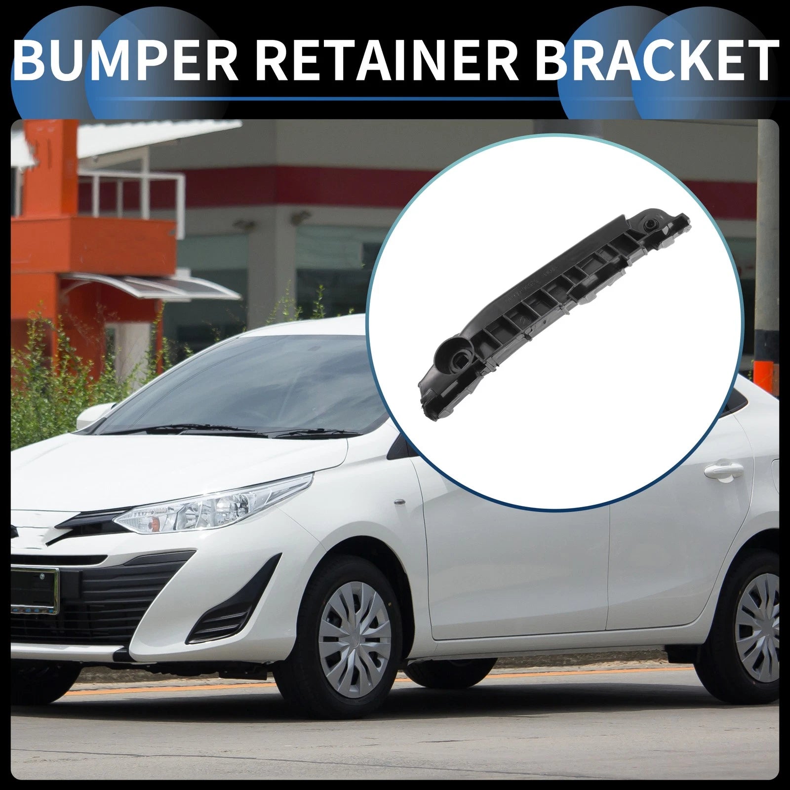 Left Front Bumper Retainer Bracket Replacement for Toyota Yaris (2006–2009)