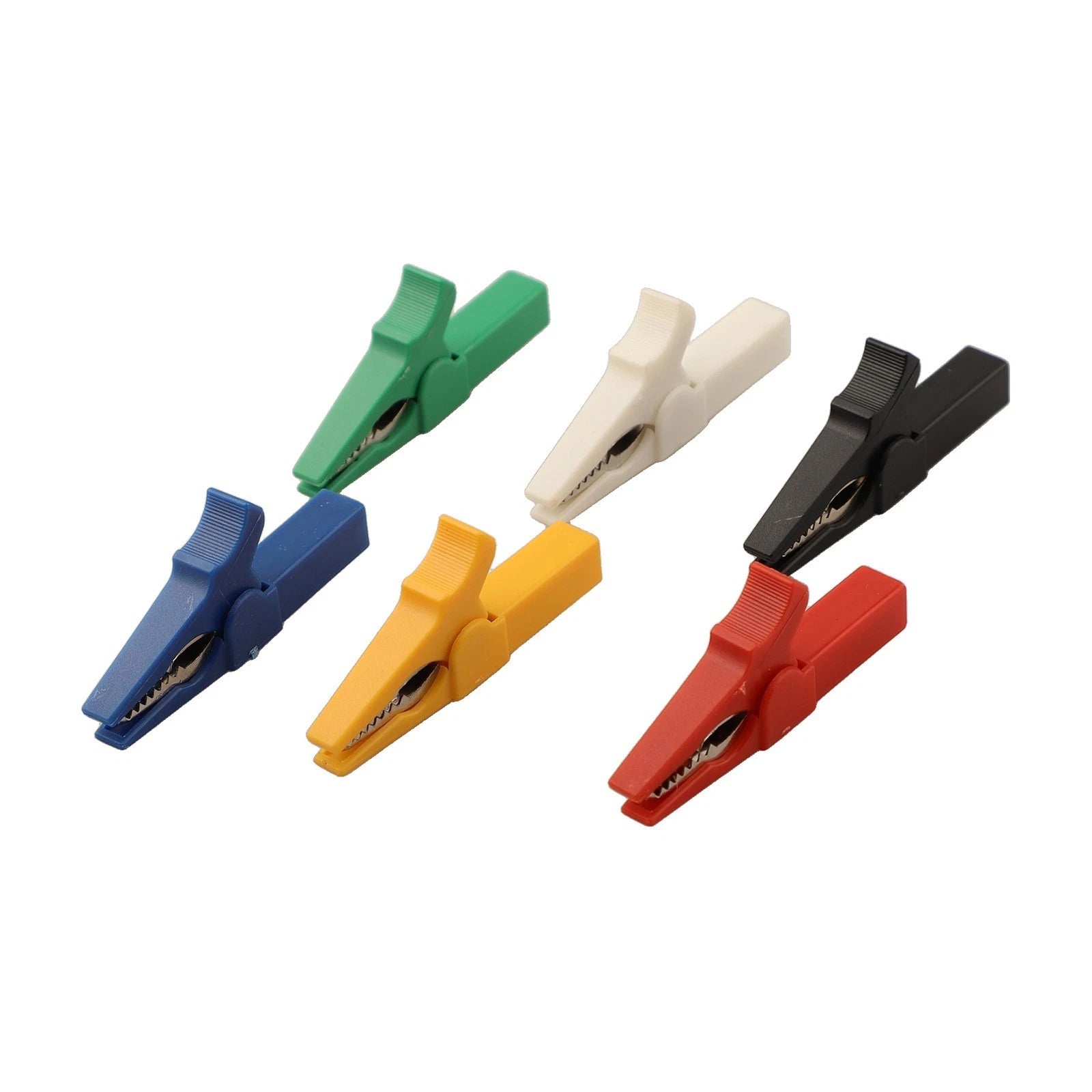 Set of 6 Insulated Crocodile Clips for Electrical Engineering Use