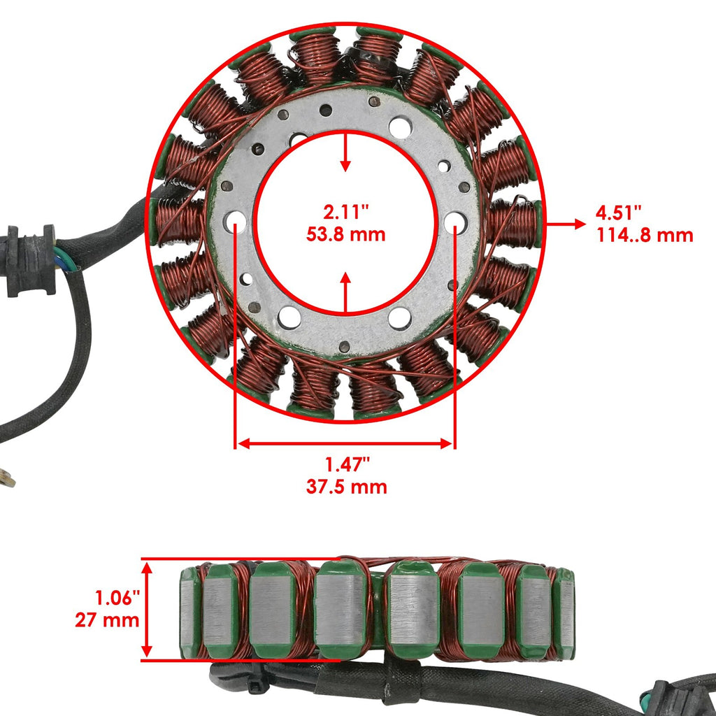Stator OEM Replacement for Honda TRX680FA Rincon 680 (2006–2014)