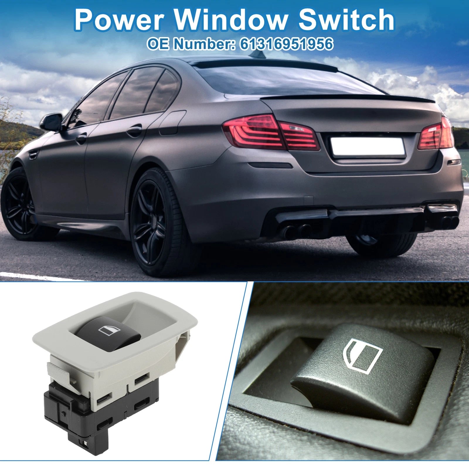 Power Window Switch Replacement for BMW 525i 2004–2005 Base 2.5L L6