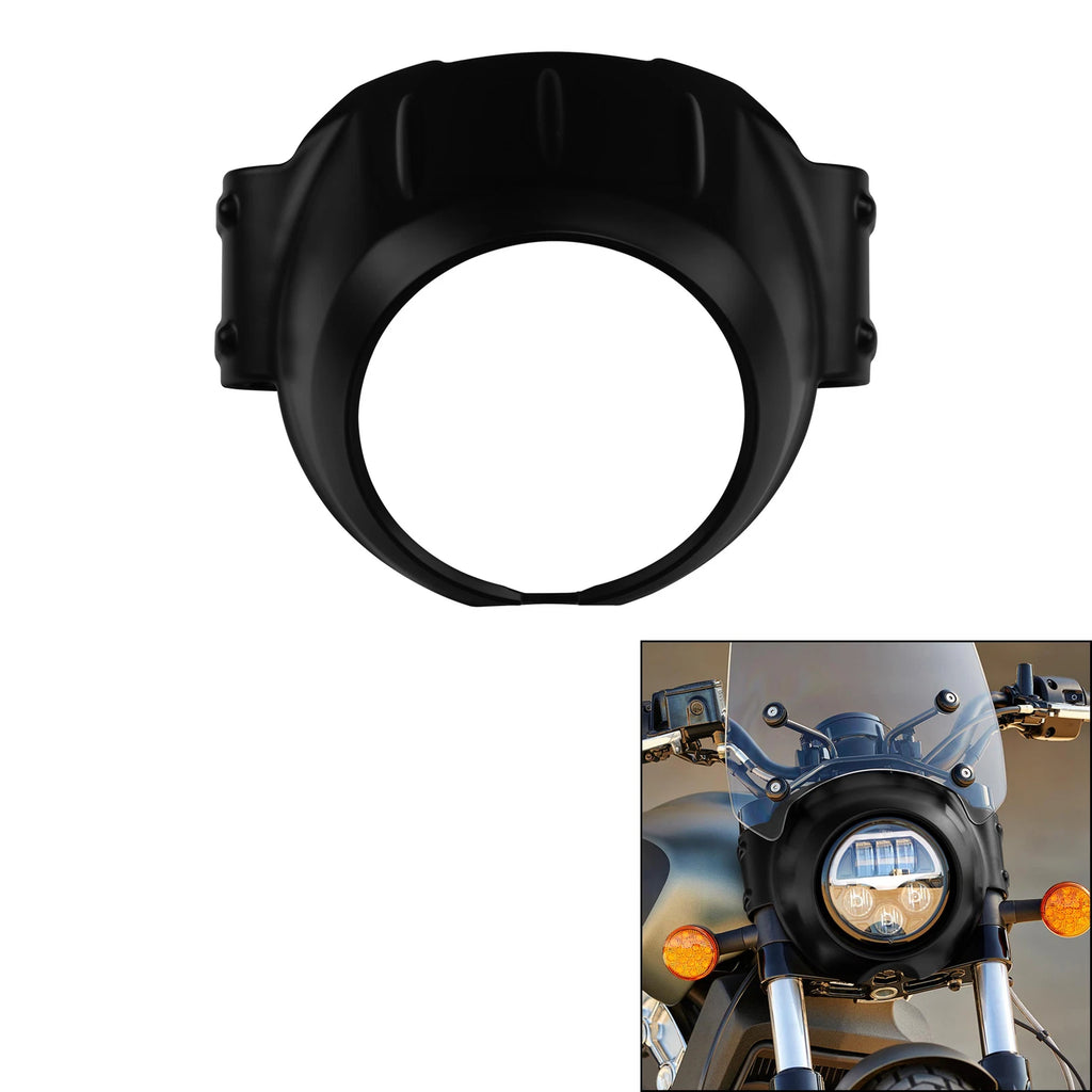 Matte Black Front Headlight Fairing Cover for Indian Scout Sixty (2015–2024)