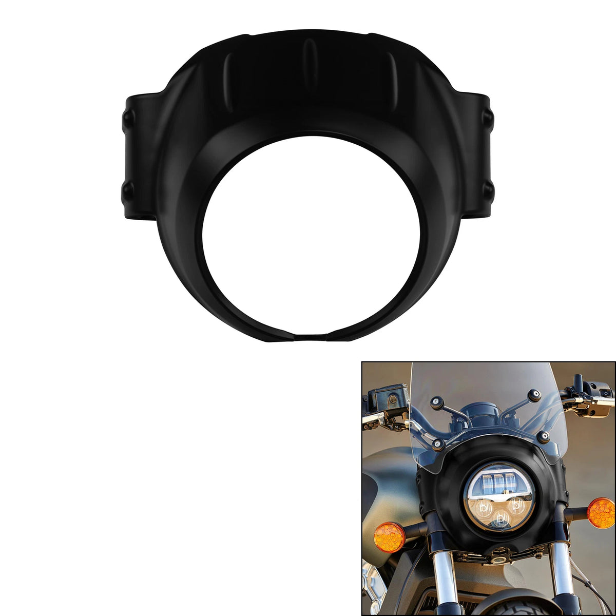 Matte Black Front Headlight Fairing Cover for Indian Scout Sixty (2015–2024)