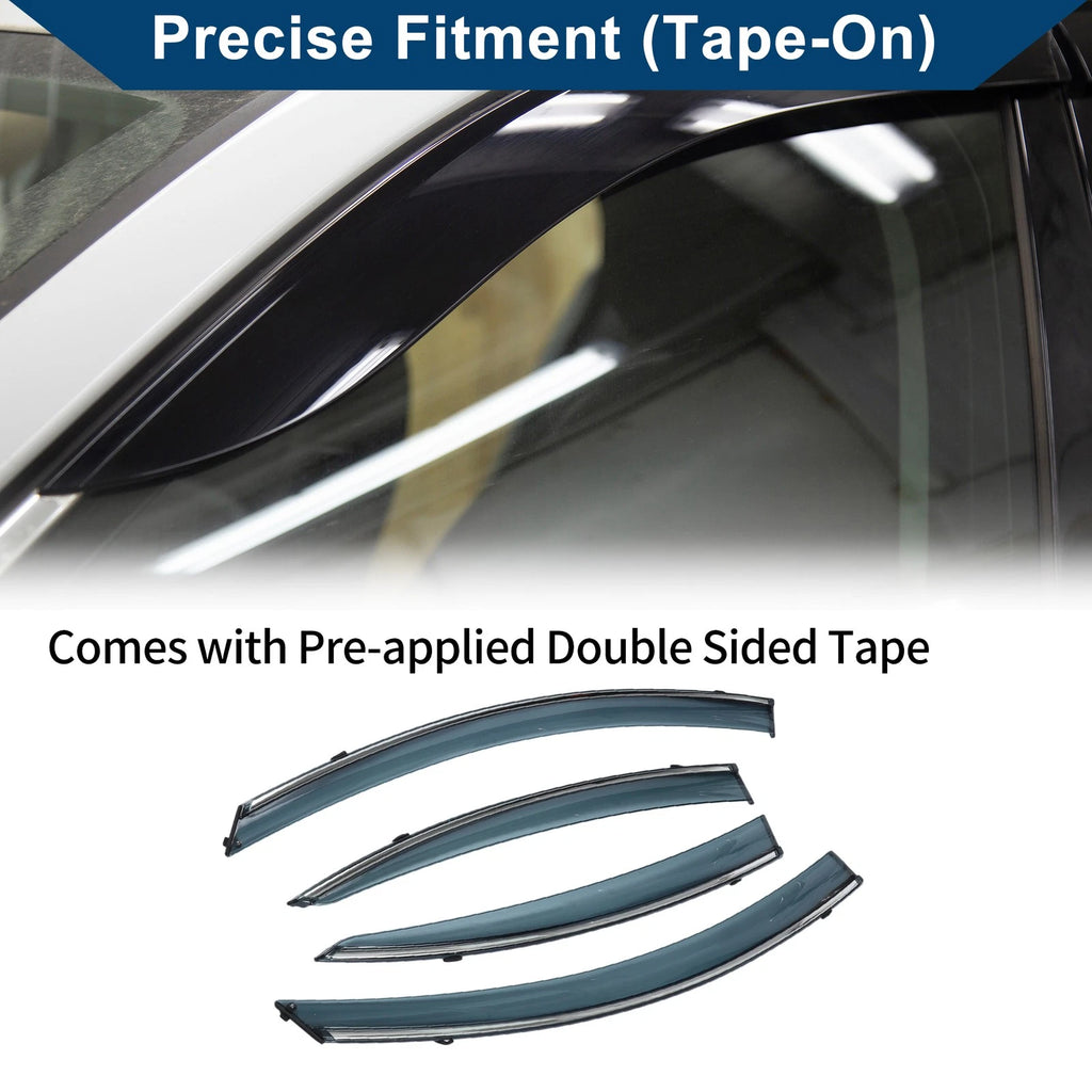 Window Deflectors Side Vent Visors 1 Set for Mazda 3 Sedan (2010–2013)