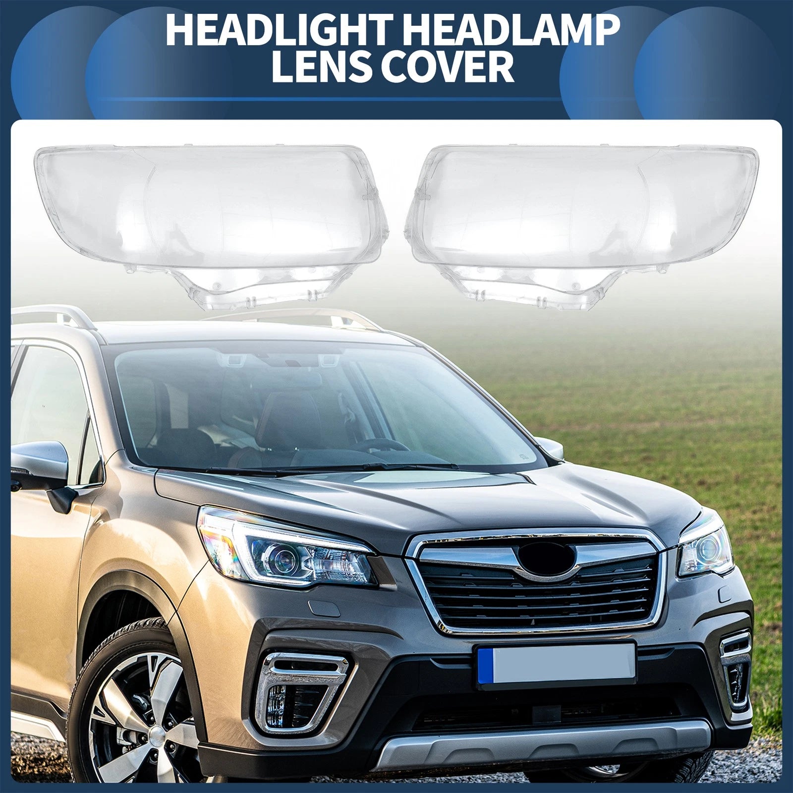 Headlight Lens Cover Front Pair Left Right for Subaru Forester (2006–2008)