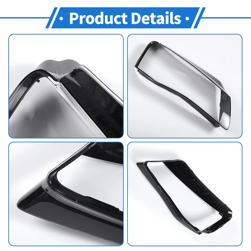 1 Pc Headlight Lens Cover for Audi A8 (2010–2013) Black, Clear