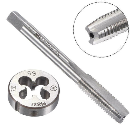 M8 x 1mm Left Hand Thread Tap and Die Set for Heavy Duty Applications